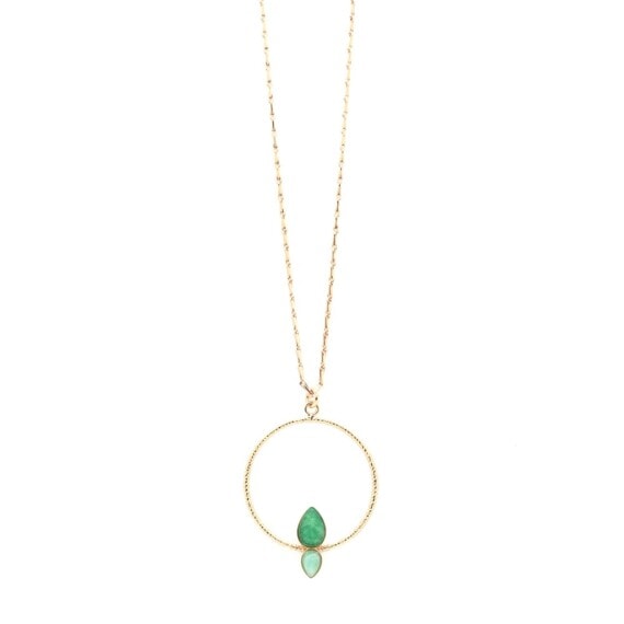 collier sous-bois amazonite new