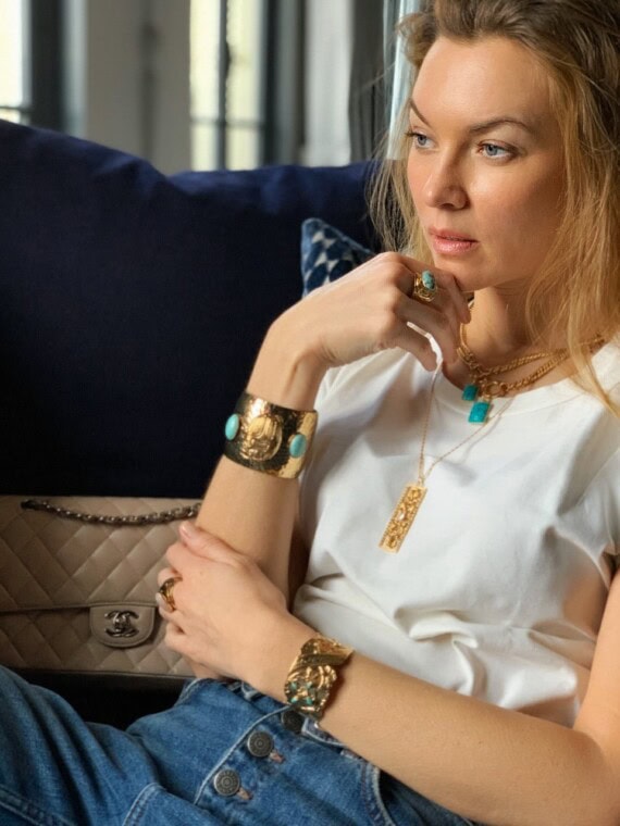 Collier gourmette turquoise dear charlotte