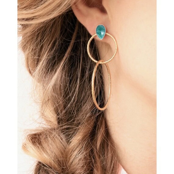 Boucles Antigua Amazonite – Image 2