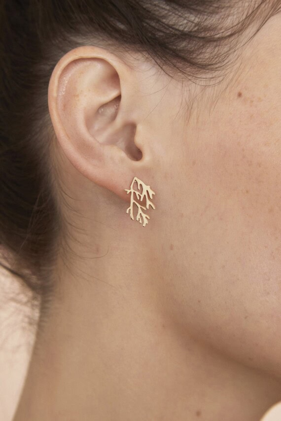 boucles d'oreilles corail ouvéa