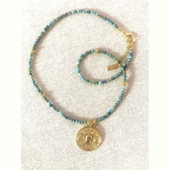 collier bouddha turquoise leticia ponti chez poisson plume