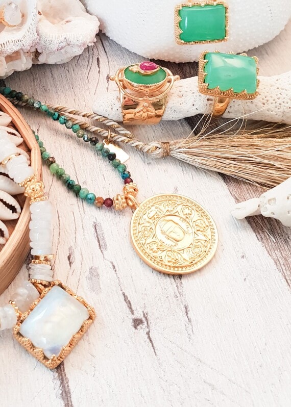 collier bouddha turquoise leticia ponti chez poisson plume