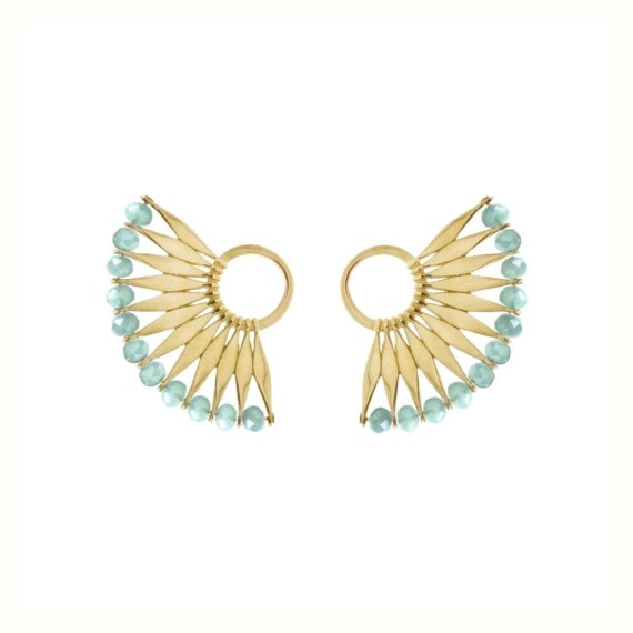 boucles plumes awa celadon chez poisson plume bijoux