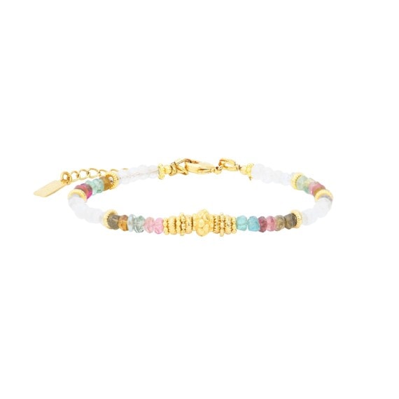 bracelet sofia pierre de Lune et tourmalines chez poisson plume