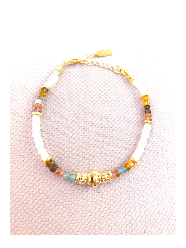 bracelet sofia pierre de lune et tourmalines chez poissonplume bijoux V