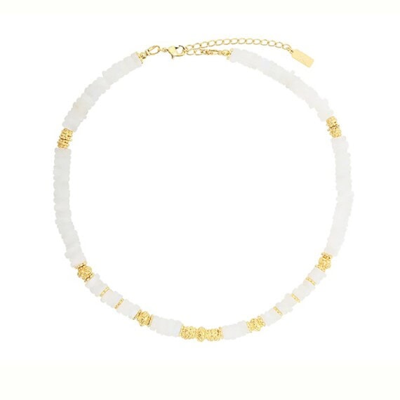 collier choker Sofi pierrede lune leticia ponti chez poisson plume bijoux