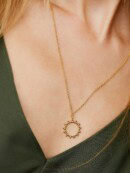 Collier soleil radieux doré vermeil