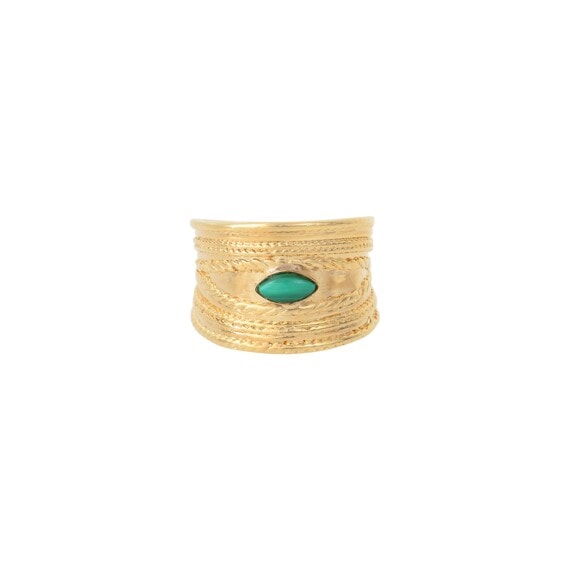 Bague navette malachite dear charlotte dear charlotte