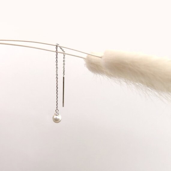 Boucles longues Honey argent