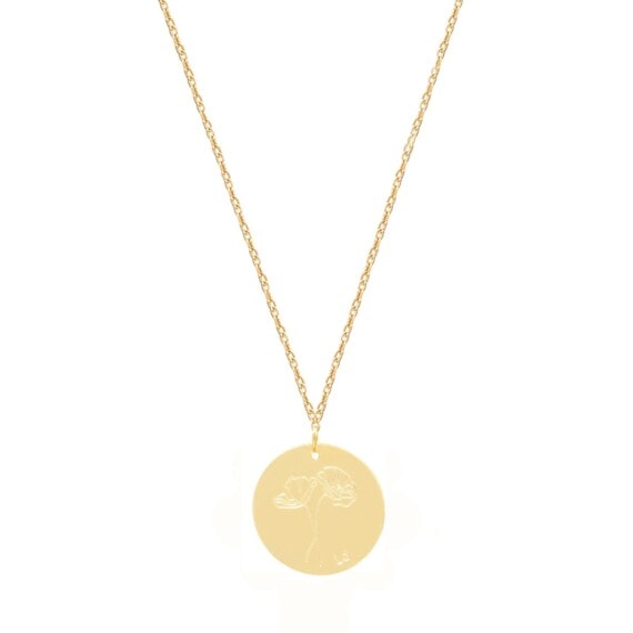 collier poppy chérie médaille fleurs coquelicot