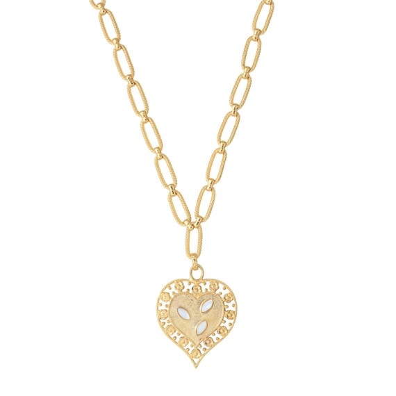 Collier coeur nacre blanche Sévigné dear charlotte