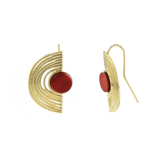 boucles arc cornaline