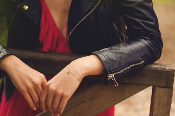 bracelet ginko feuille