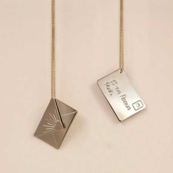 collier enveloppe love letter