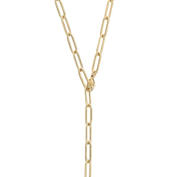 collier pure maillons rectangles fins