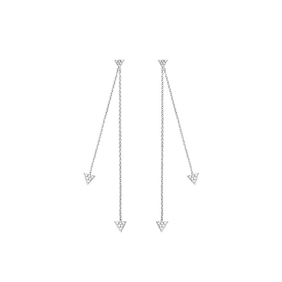Boucles longues kiss me argent 925