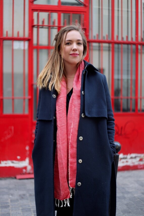 foulard petit krama chaud rouge coquelicot