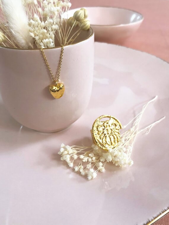 Bague sirohi et collier hory chez poissonplume