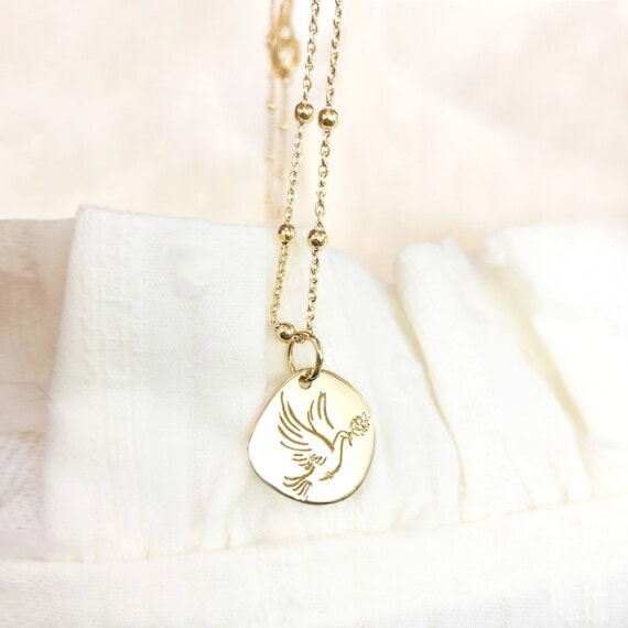 collier médaille paloma