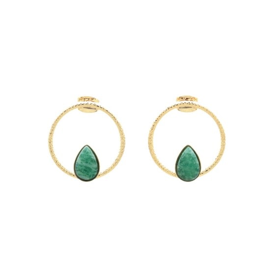 boucles d'oreilles eucalytus amazonite