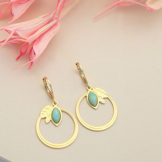 boucles althea amazonite