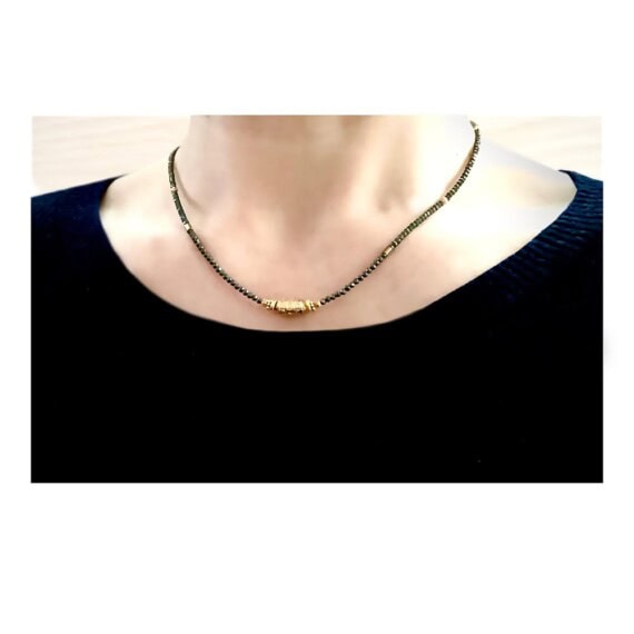 collier amaia pyrite poissonplume