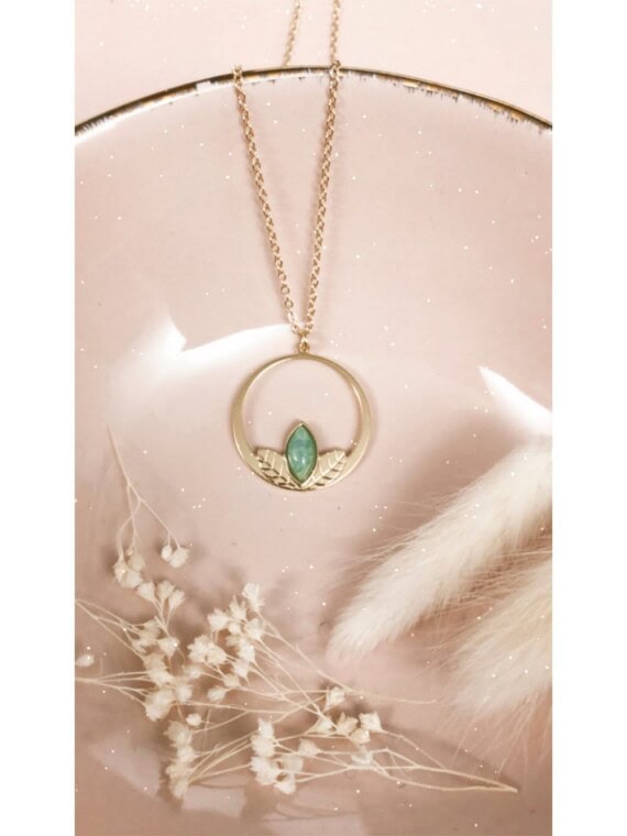 collier clematite amazonite