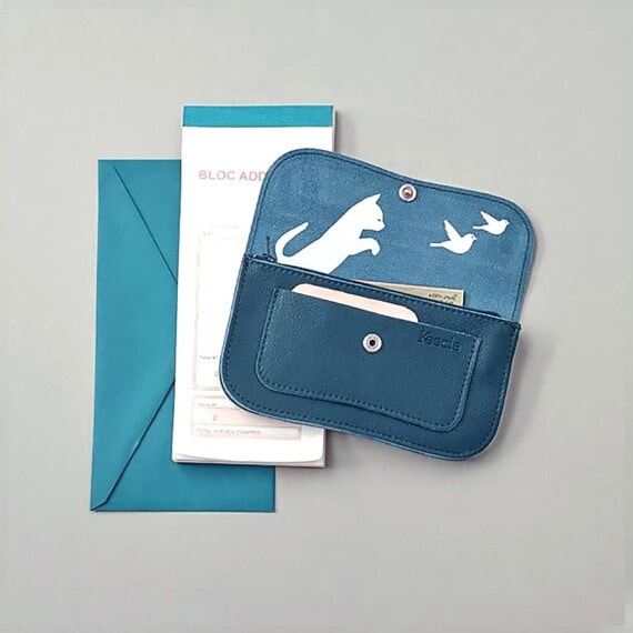 porte monnaie bleu nautique