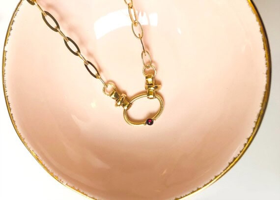 collier elise grenat