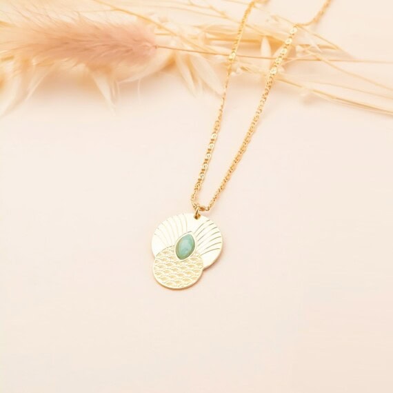 collier bohème honolulu amazonite