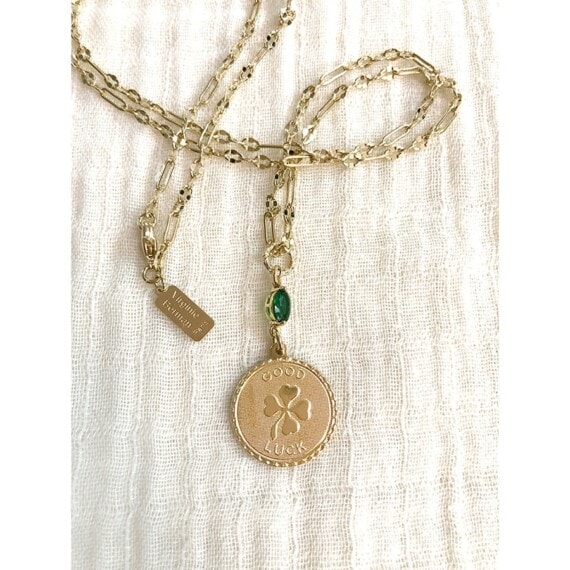 collier trefle bonne chance
