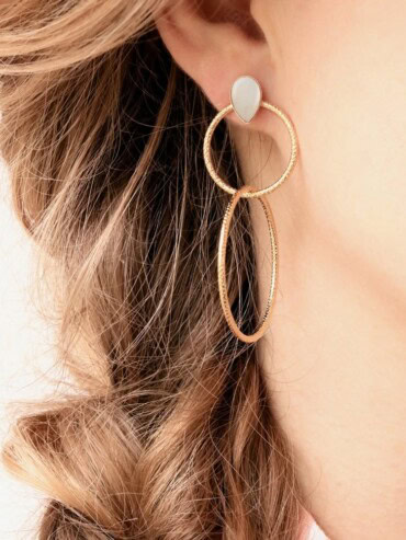 boucles antigua nacre Aj chez poisson plume bijoux