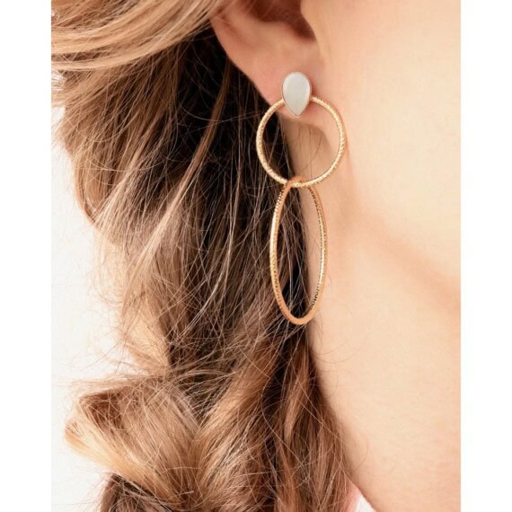 boucles antigua nacre Aj chez poisson plume bijoux