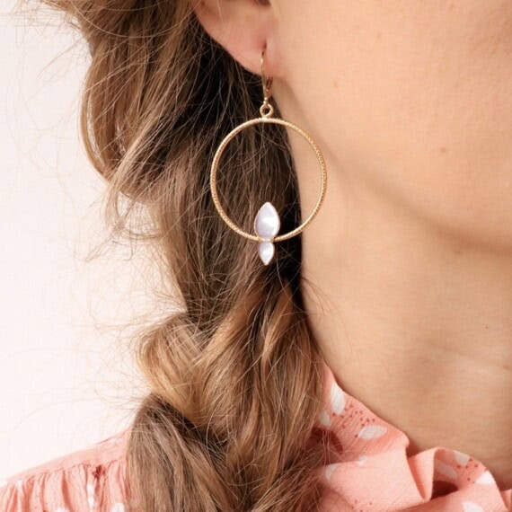 Boucles Fidji nacre