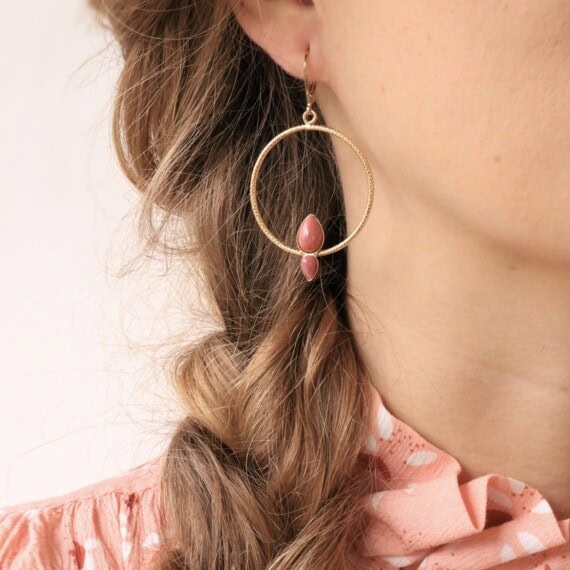 boucles fidji rhodonite roses