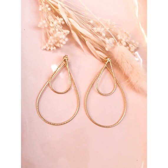 grandes boucles aqua poissonplume bijoux