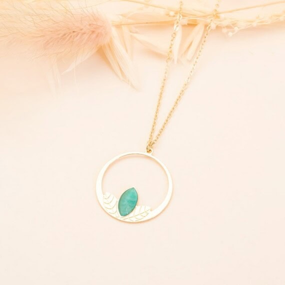 collier clematite amazonite