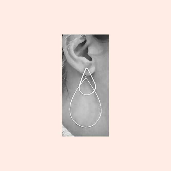 grandes boucles gouttes aqua