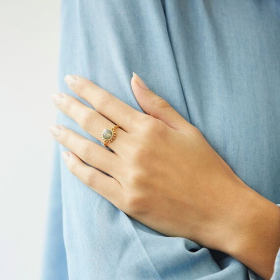 Bague tahia labradorite ADV soleil