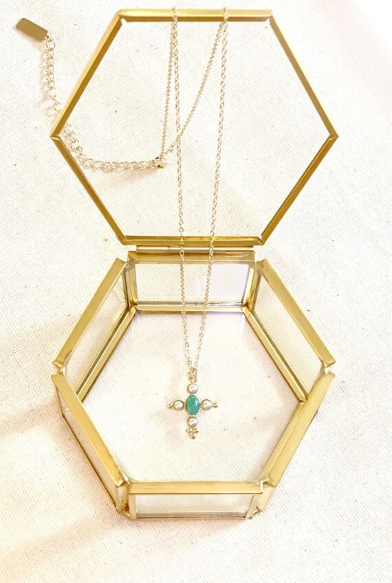 collier santra clara amazonite chez poisson plume