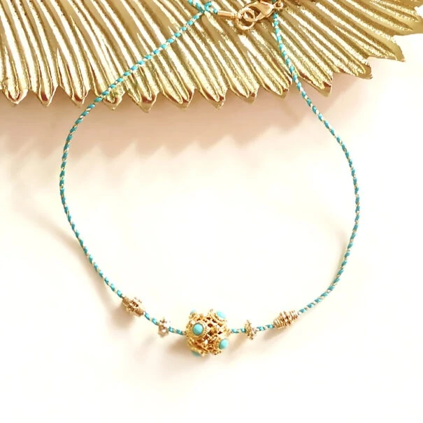 collier Padmah turquoise chez poissonplume bijoux