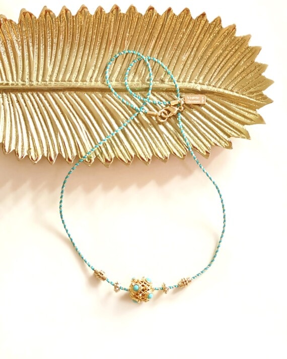 collier Padmah turquoise chez poissonplume bijoux
