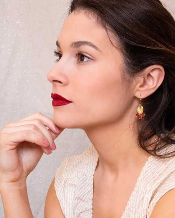 boucles d'oreilles sweet waikiki cornaline