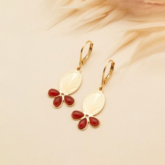 boucles d'oreilles sweet waikiki cornaline