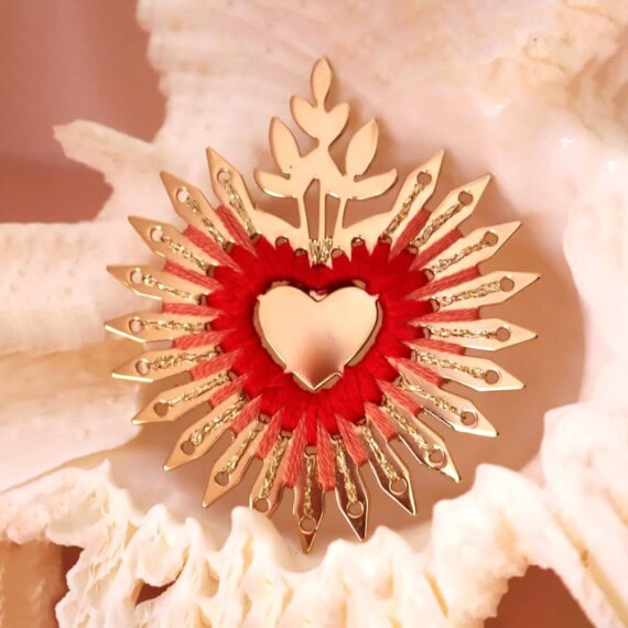 pin's coeur flamboyant