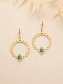 Boucles junon amazonite