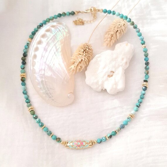 Collier Amaia Fleur Emaillée
