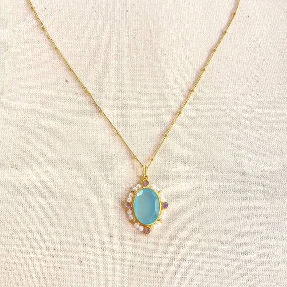 Collier little josephine aqua