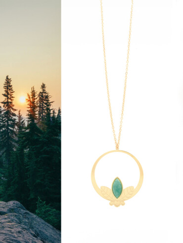 SAutoir flora amazonite