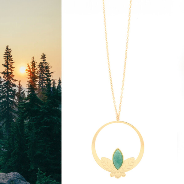 SAutoir flora amazonite